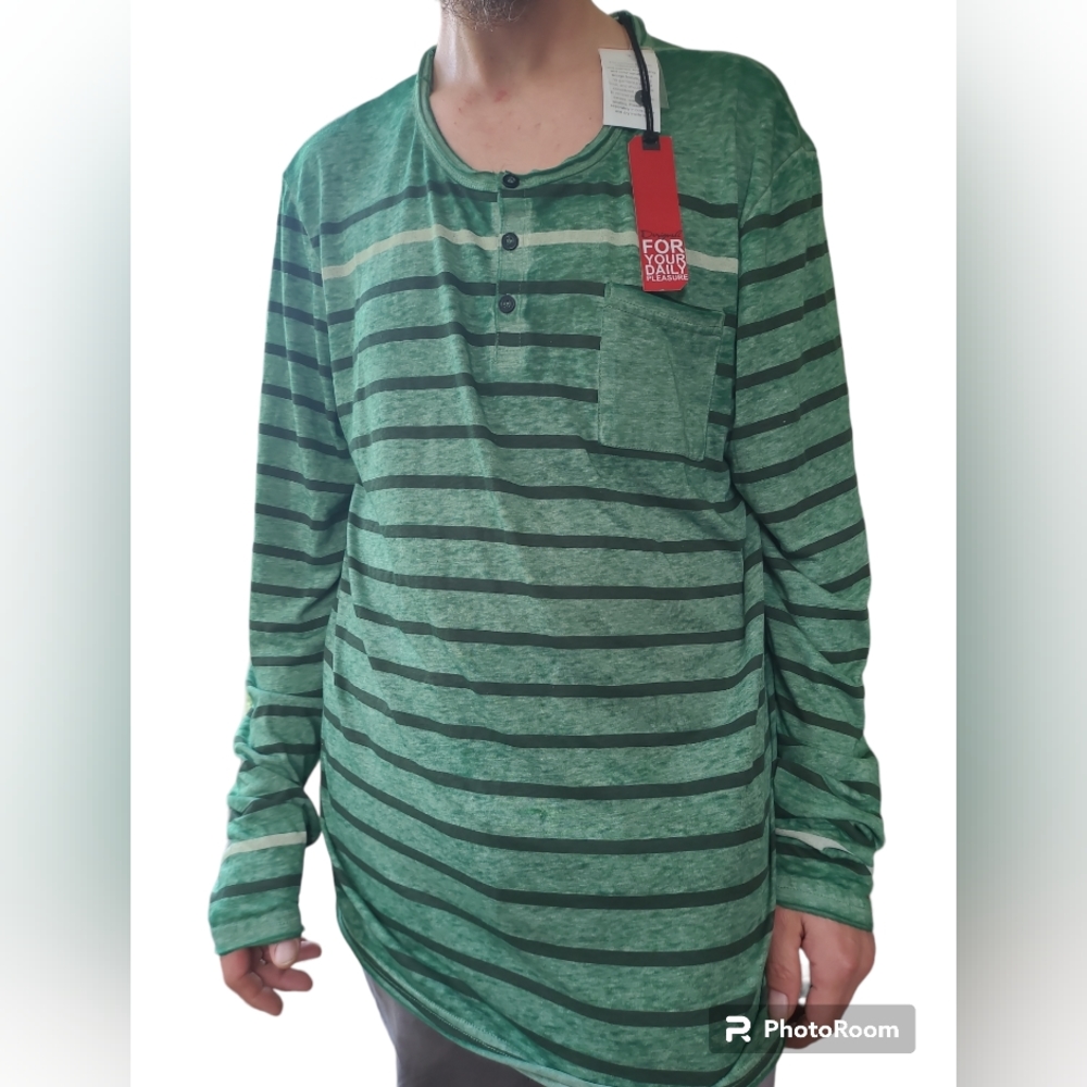 Jeans By Buffalo. Green with black and one white stripe